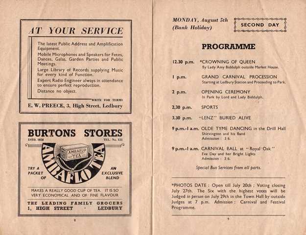 [1946 Carnival Programme]