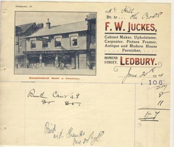 [F W JUCKES Receipt]