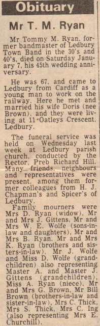 [Obituary Mr RYAN]