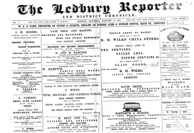 [Ledbury Reporter and District Chronicle]