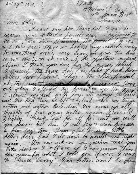 [Letter to Elsie Franks sister]