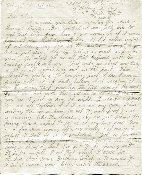 [Letter to Elsie Franks sister]