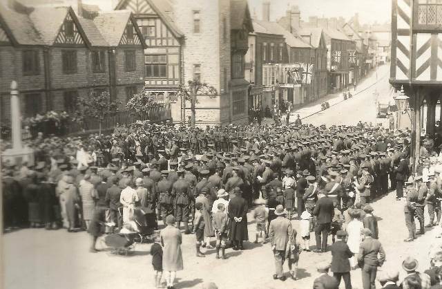 [First Battalion Parade in Ledbury Since The Great War]