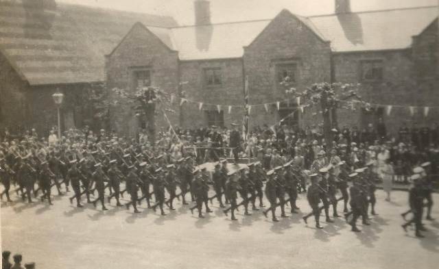 [First Battalion Parade in Ledbury Since The Great War]