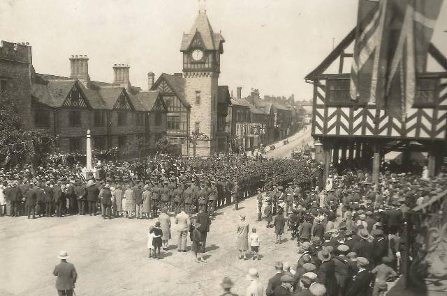 [First Battalion Parade in Ledbury Since The Great War]
