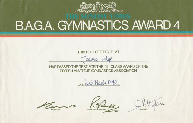 [B.A.G.A Gymnastic Award 4]