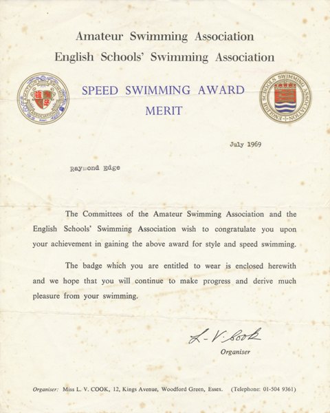[Speed Swimming Award Merit]